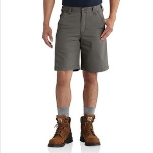 NEW‎ Carhartt Men's Rugged Flex Relaxed Fit Canvas Work 10" Short Sz 42 Gravel